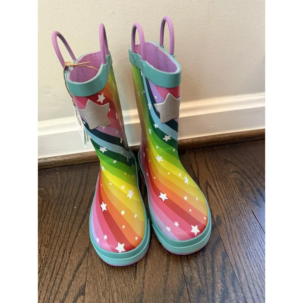 Western Chief Superstar Rainbow Rainbow boots Girl Sz 11 NWT
